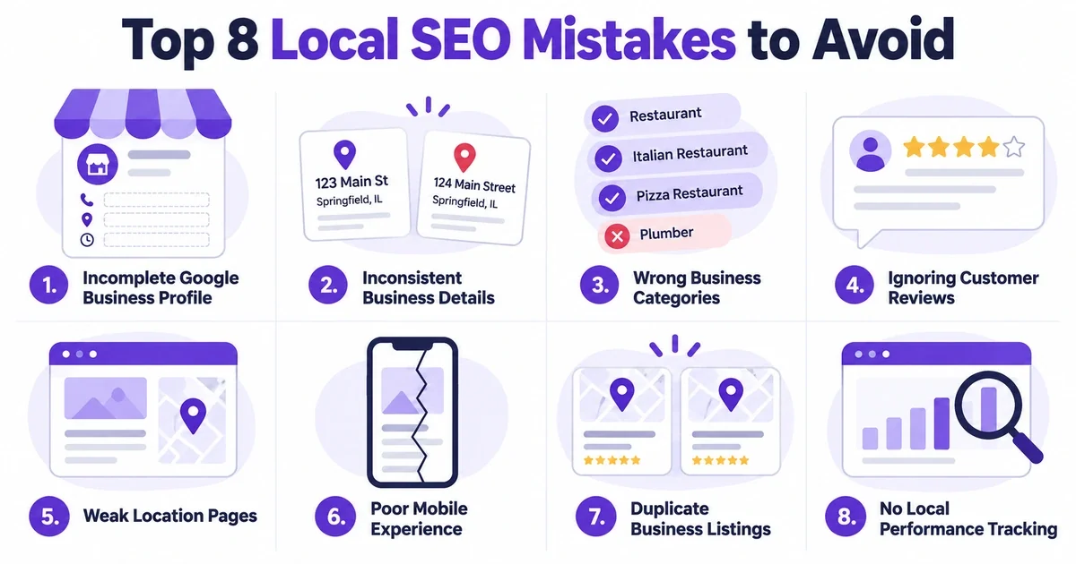Top 8 Local SEO mistakes to avoid
